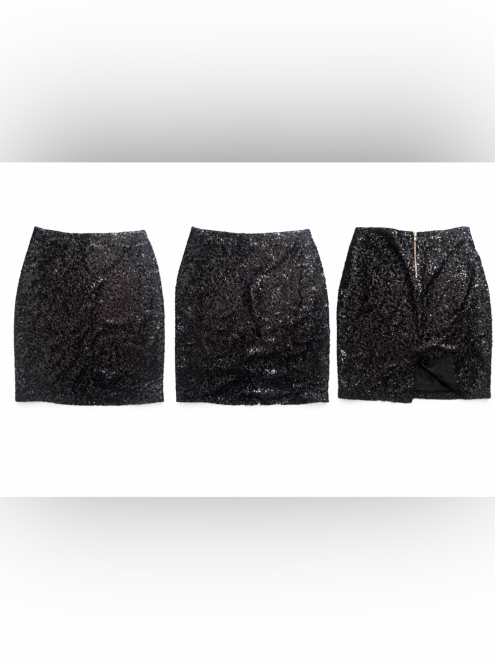 Charlotte Russe Black Sequin Pencil Skirt - Sparkling Nightout💕 4x15$
